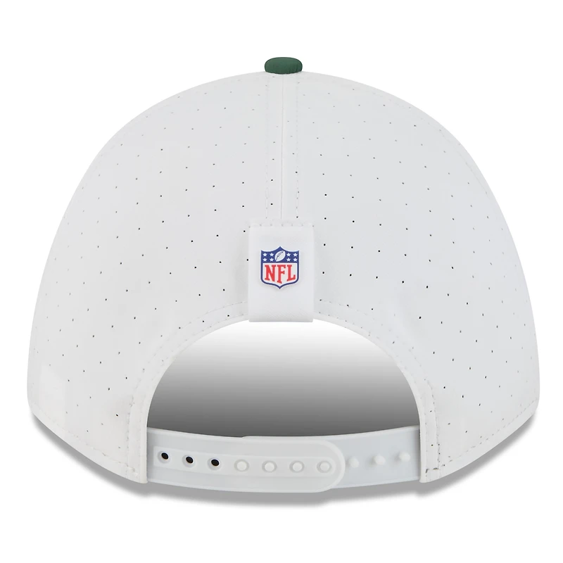 Casquette ajustable New Era 9FORTY pour homme, blanche/verte