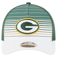 Casquette ajustable New Era 9FORTY M-Crown A-Frame blanche/verte pour homme, motif dégradé Adventure des Green Bay Packers