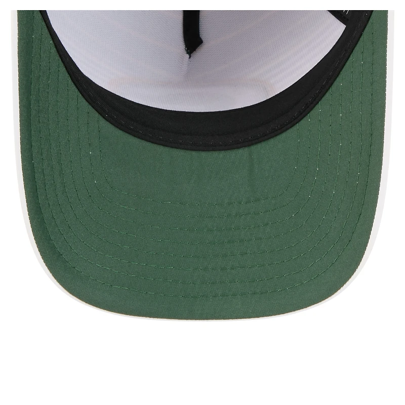 Casquette ajustable New Era 9FORTY M-Crown A-Frame blanche/verte pour homme, motif dégradé Adventure des Green Bay Packers
