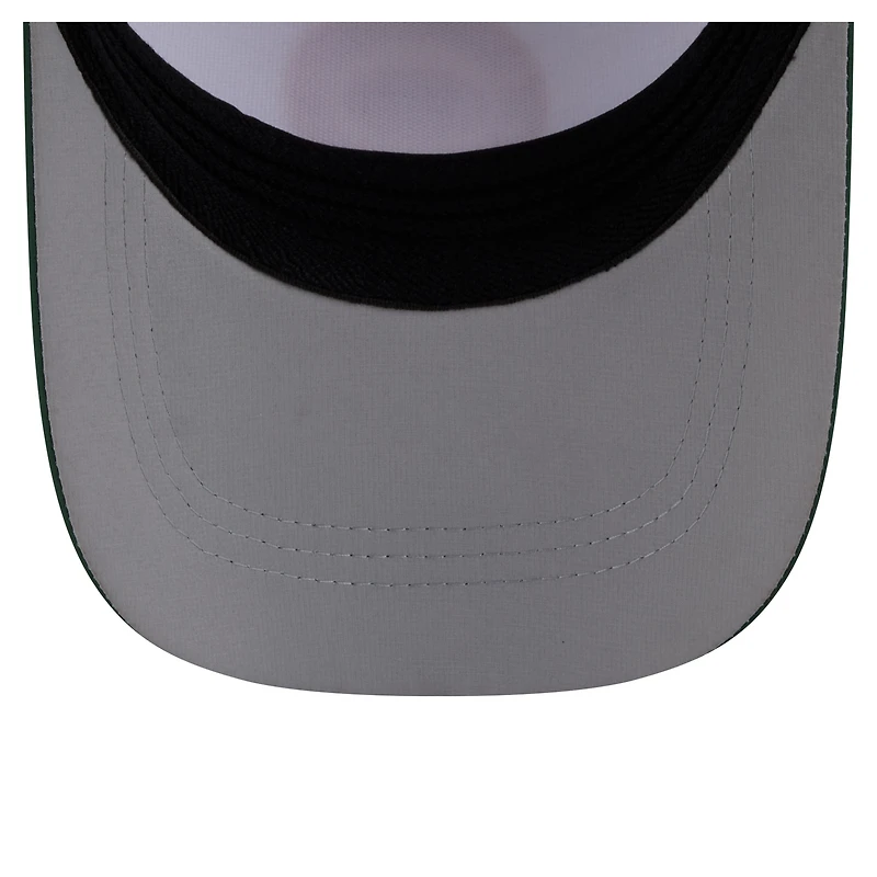 Men's New Era White/Green Green Bay Packers Patch 39THIRTY A-Frame M-Crown Perforated Flex Hat