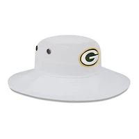 Men's New Era  White Green Bay Packers 2023 NFL Training Camp Panama Bucket Hat