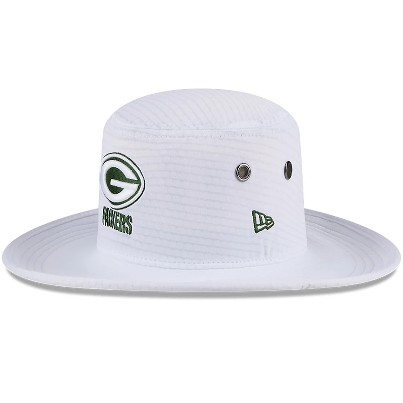 Chapeau bob Panama New Era pour homme, blanc, Green Bay Packers 2024 NFL Training Camp