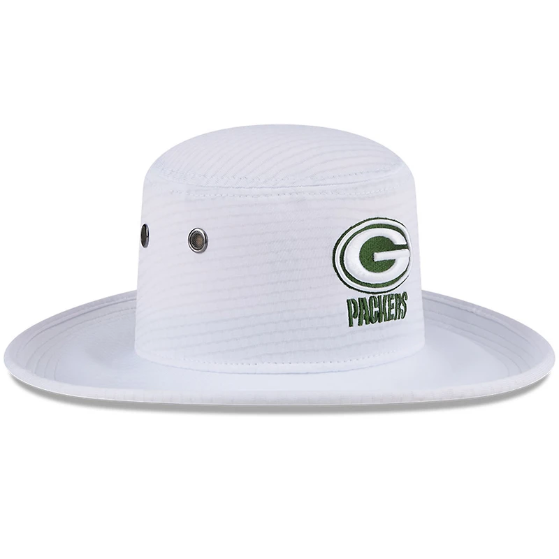 Chapeau bob Panama New Era pour homme, blanc, Green Bay Packers 2024 NFL Training Camp