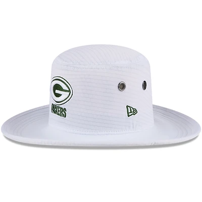 Chapeau bob Panama New Era pour homme, blanc, Green Bay Packers 2024 NFL Training Camp