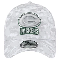 Men's New Era White Green Bay Packers 2025 Salute to Service Fan Pack 39THIRTY Flex Hat