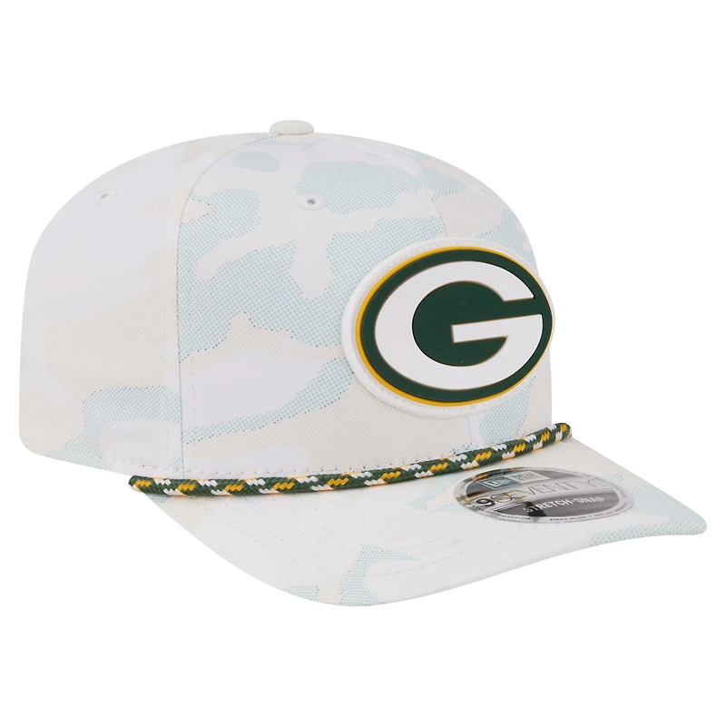 Men's New Era White Green Bay Packers Camo Rope 9SEVENTY Adjustable Hat