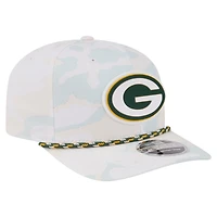 Men's New Era  White Green Bay Packers Camo Rope 9SEVENTY Adjustable Hat