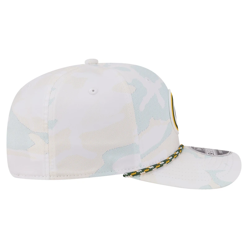 Casquette ajustable New Era Green Bay Packers Camo Rope 9SEVENTY blanche pour homme