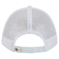 Men's New Era White Green Bay Packers NFL 9FORTY A-Frame M-Crown Adjustable Trucker Hat