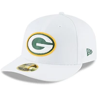 Casquette ajustée 59FIFTY à profil bas Green Bay Packers Omaha New Era pour homme, blanche