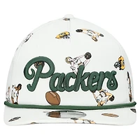 Men's New Era  White Green Bay Packers Team Cheer 19TWENTY Snapback Hat