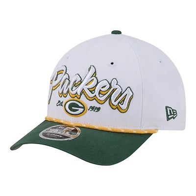 Casquette ajustable New Era blanche Green Bay Packers Team Loyal A-Frame 9FORTY pour homme