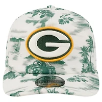 Men's New Era White Green Bay Packers Tropics 19TWENTY Adjustable Hat