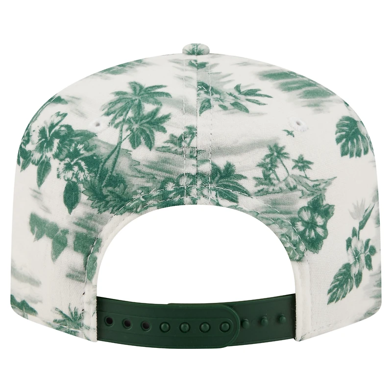 Men's New Era White Green Bay Packers Tropics 19TWENTY Adjustable Hat