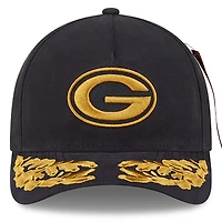 Casquette ajustable A-Frame 9FORTY noire New Era x Alpha Industries pour homme des Green Bay Packers