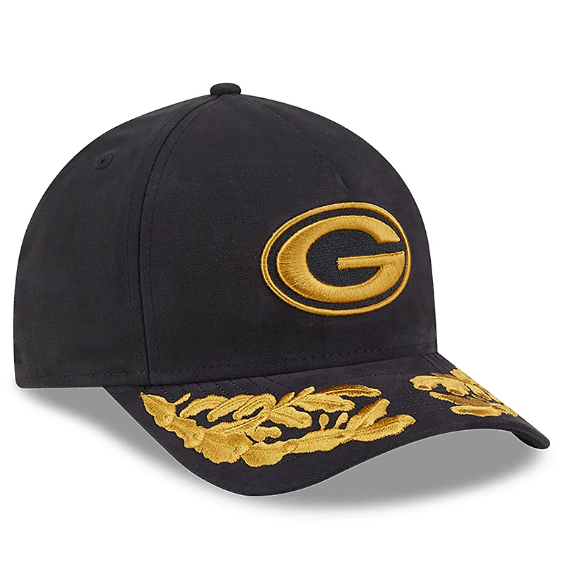 Casquette ajustable A-Frame 9FORTY noire New Era x Alpha Industries pour homme des Green Bay Packers