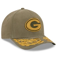 Men's New Era x Alpha Industries  Olive Green Bay Packers A-Frame 9FORTY Adjustable Hat