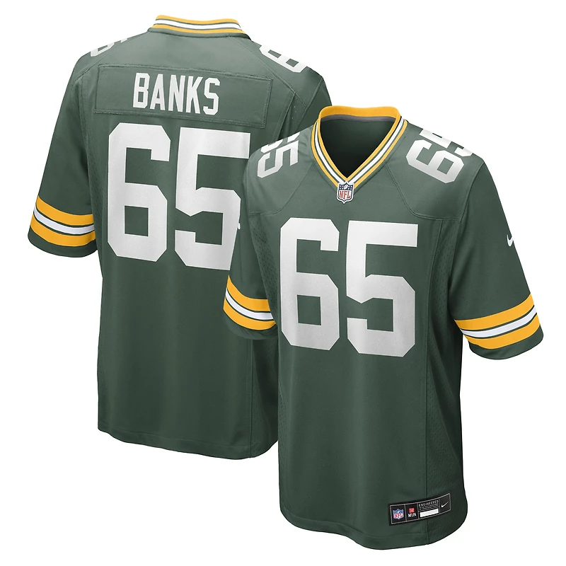 Men's Nike Aaron Banks  Green Bay Packers Team Game Jersey