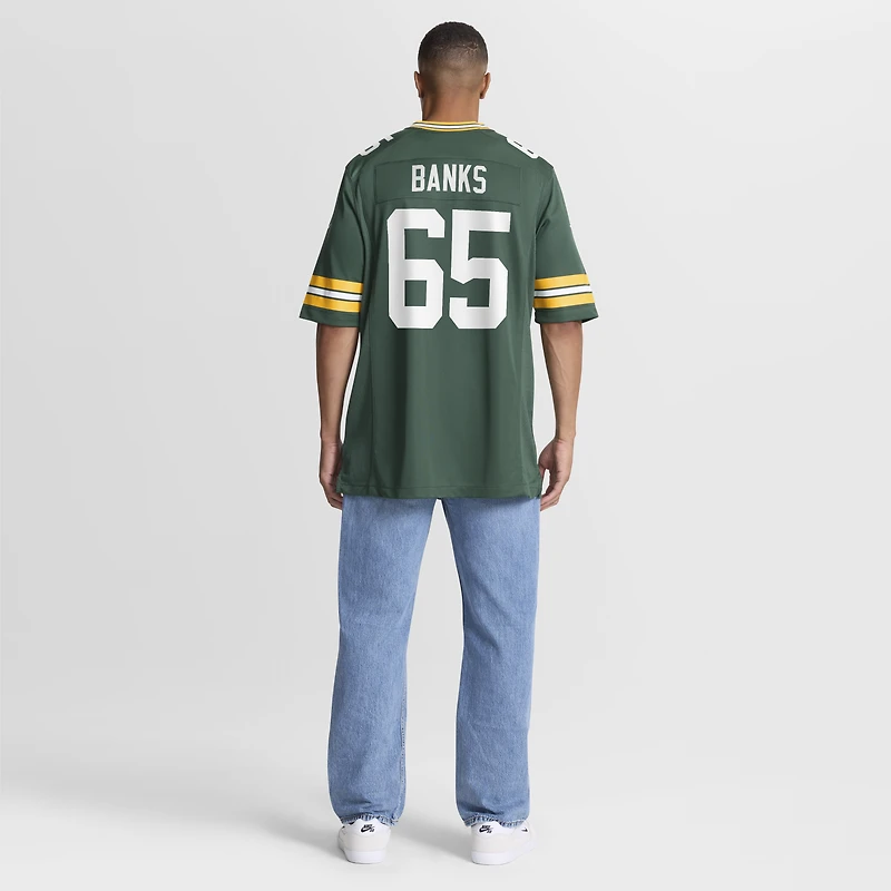 Men's Nike Aaron Banks  Green Bay Packers Team Game Jersey