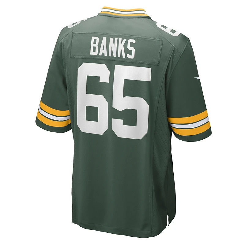 Maillot Nike Aaron Banks pour homme, vert, équipe des Green Bay Packers