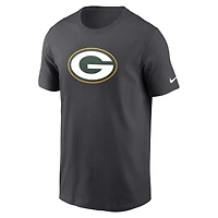 Men's Nike  Anthracite Green Bay Packers Logo Essential T-Shirt