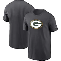Men's Nike  Anthracite Green Bay Packers Logo Essential T-Shirt