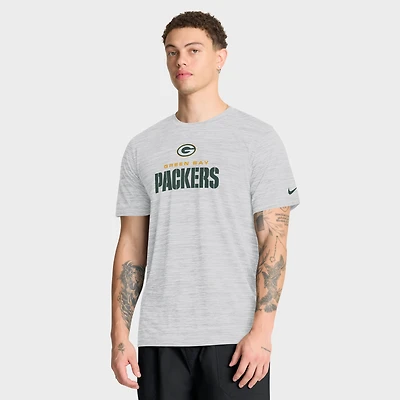 Men's Nike Ash Green Bay Packers Velocity Endurance Run Dri-FIT T-Shirt