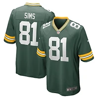 Maillot de match l'équipe Nike Ben Sims Green Bay Packers pour homme