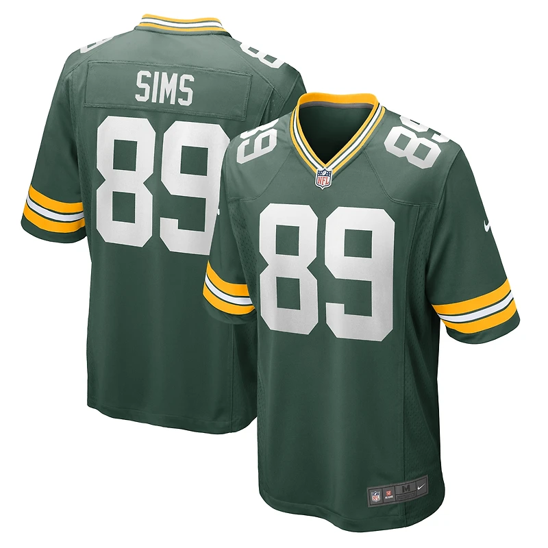 Maillot de match l'équipe Nike Ben Sims Green Bay Packers pour homme
