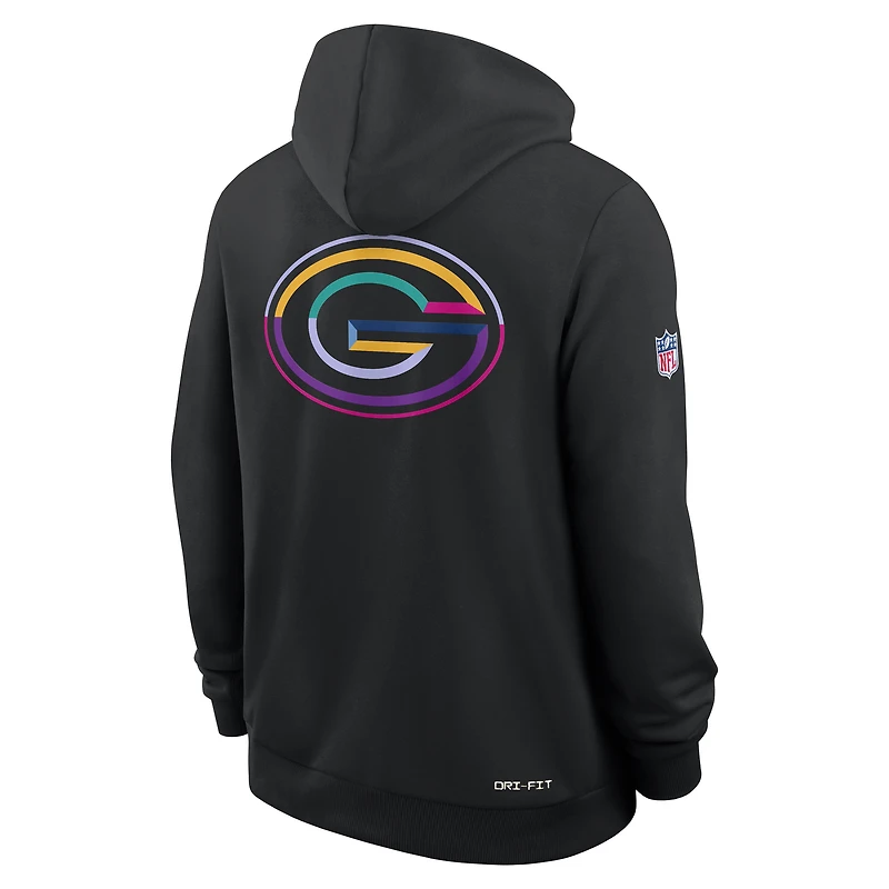 Sweat à capuche Nike noir pour homme des Packers de Green Bay 2025 NFL Crucial Catch Sideline Standard Issue Dri-FIT