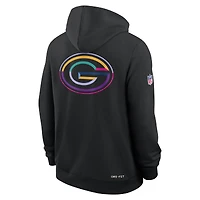 Sweat à capuche Nike noir pour homme des Packers de Green Bay 2025 NFL Crucial Catch Sideline Standard Issue Dri-FIT