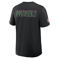 Men's Nike Black Green Bay Packers 2025 NFL Crucial Catch Tri-Blend Dri-FIT T-Shirt