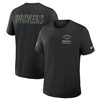 Men's Nike Black Green Bay Packers 2025 NFL Crucial Catch Tri-Blend Dri-FIT T-Shirt