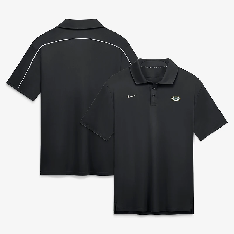 Polo Nike Green Bay Packers noir uni Dri-FIT pour homme