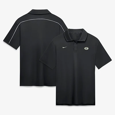Men's Nike Black Green Bay Packers Par Solid Dri-FIT Polo