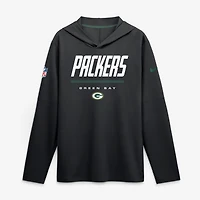 Men's Nike Green Bay Packers Sideline Lightweight Long Sleeve Hooded Dri-FIT Top