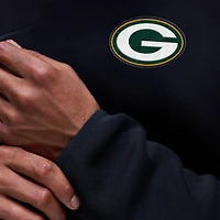 Men's Nike Black Green Bay Packers Tech Fleece Raglan Sweatshirt