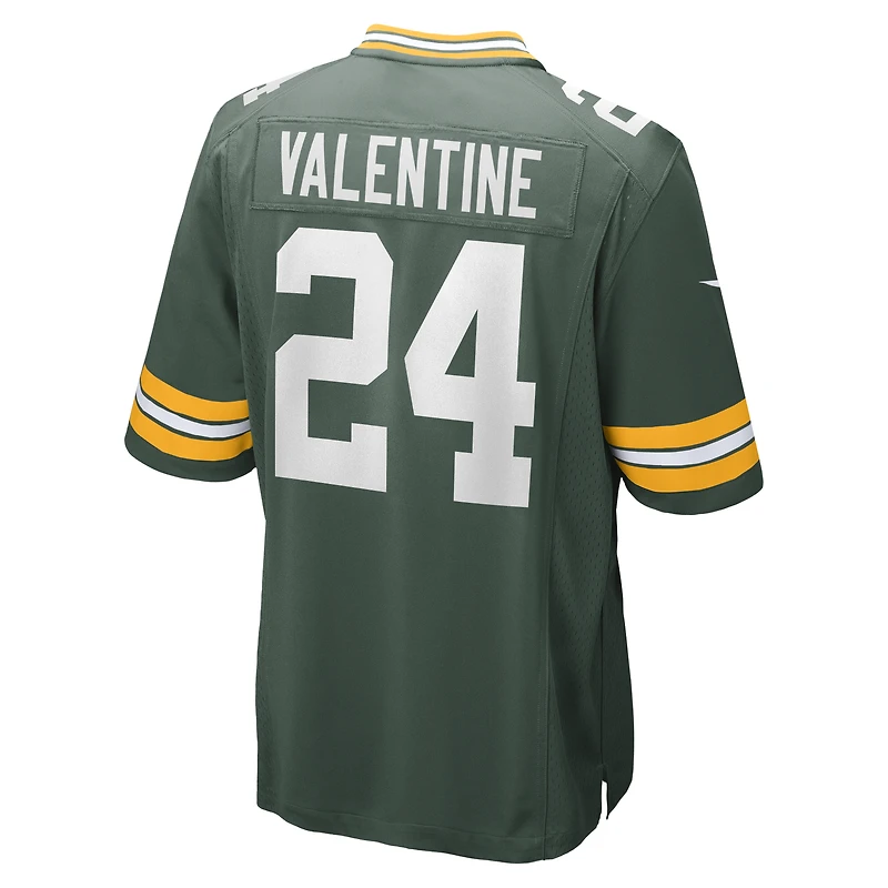 Maillot de match Nike Carrington Valentine pour homme, vert, Green Bay Packers