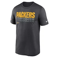 T-shirt Nike Dri-FIT pour homme, coloris anthracite, avec logo Sideline Legend des Packers de Green Bay