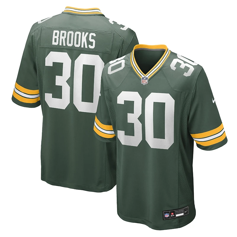 Maillot Nike Chris Brooks pour homme, vert, équipe des Green Bay Packers