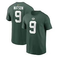 Men's Nike Christian Watson Green Bay Packers Player Name & Number T-Shirt