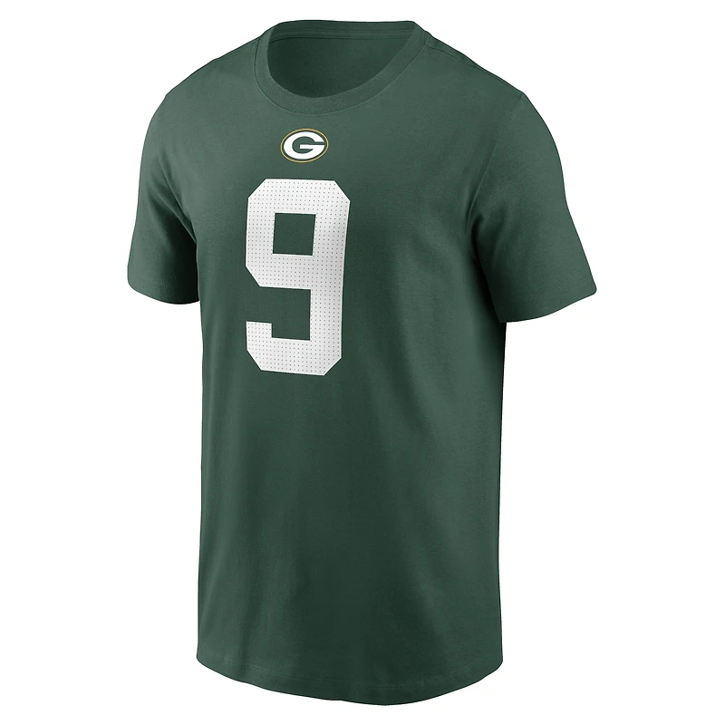 Men's Nike Christian Watson Green Bay Packers Player Name & Number T-Shirt