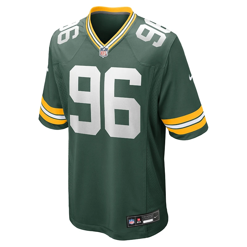 Maillot de match Nike Colby Wooden Green Packers pour homme