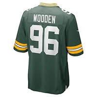 Maillot de match Nike Colby Wooden Green Packers pour homme
