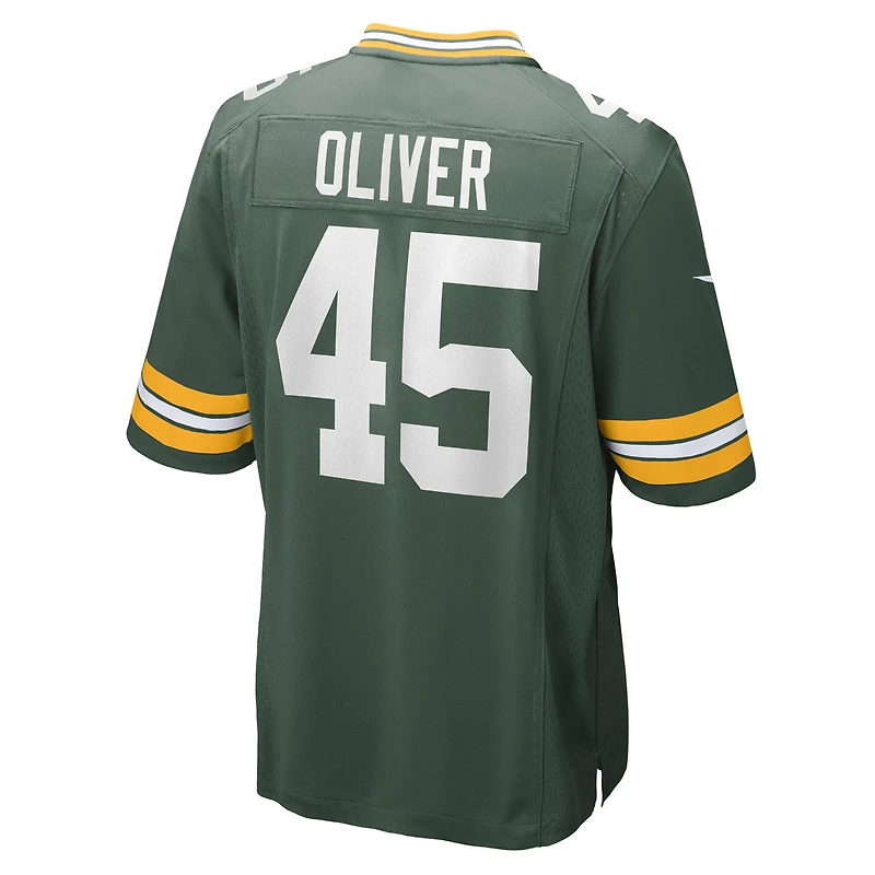 Maillot Nike Collin Oliver Green pour homme, équipe des Bay Packers