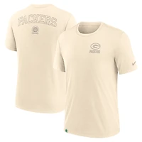Men's Nike Cream Green Bay Packers Glory Tri-Blend T-Shirt