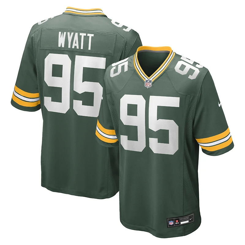 Maillot de match joueur Nike Devonte Wyatt Green Bay Packers pour homme