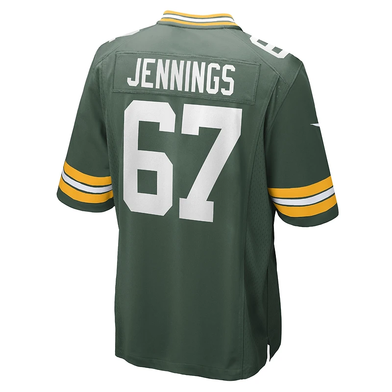 Maillot Nike Donovan Jennings vert pour homme, équipe des Packers de Green Bay