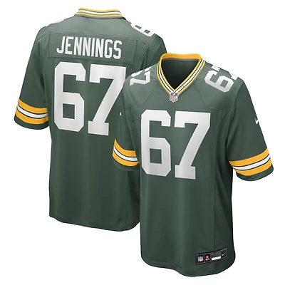 Maillot Nike Donovan Jennings vert pour homme, équipe des Packers de Green Bay