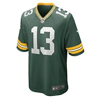 Maillot de match Nike Dontayvion Wicks pour homme, vert, Green Bay Packers